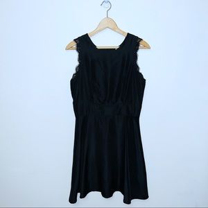 Charming Charlie Sleeveless Lace Trim Back Cutout Dress